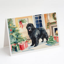 Load image into Gallery viewer, Newfoundland Cozy Christmas Greeting Cards - Blank Note Cards – 8-Pack of Artist-Designed Cards with Envelopes