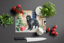 Load image into Gallery viewer, Newfoundland Cozy Christmas Glass Cutting Boards – Durable, Decorative Kitchen Art Large