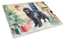 Load image into Gallery viewer, Newfoundland Cozy Christmas Glass Cutting Boards – Durable, Decorative Kitchen Art Large