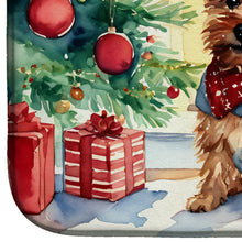 Load image into Gallery viewer, Norfolk Terrier Cozy Christmas Dish Drying Mat
