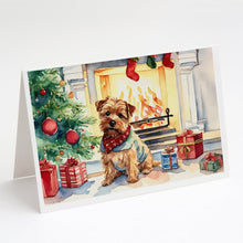 Load image into Gallery viewer, Norfolk Terrier Cozy Christmas Greeting Cards - Blank Note Cards – 8-Pack of Artist-Designed Cards with Envelopes