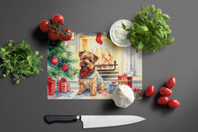 Load image into Gallery viewer, Norfolk Terrier Cozy Christmas Glass Cutting Boards – Durable, Decorative Kitchen Art Large