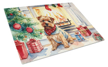 Load image into Gallery viewer, Norfolk Terrier Cozy Christmas Glass Cutting Boards – Durable, Decorative Kitchen Art Large