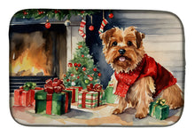 Load image into Gallery viewer, Norfolk Terrier Cozy Christmas Dish Drying Mat