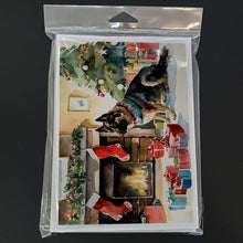 Load image into Gallery viewer, Norwegian Buhund Cozy Christmas Greeting Cards - Blank Note Cards – 8-Pack of Artist-Designed Cards with Envelopes