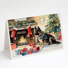 Load image into Gallery viewer, Norwegian Buhund Cozy Christmas Greeting Cards - Blank Note Cards – 8-Pack of Artist-Designed Cards with Envelopes