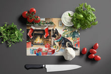 Load image into Gallery viewer, Norwegian Buhund Cozy Christmas Glass Cutting Boards – Durable, Decorative Kitchen Art Large