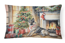 Load image into Gallery viewer, Norwegian Elkhound Cozy Christmas Throw Pillow