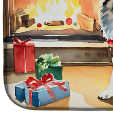 Load image into Gallery viewer, Norwegian Elkhound Cozy Christmas Dish Drying Mat