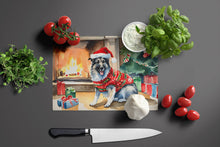 Load image into Gallery viewer, Norwegian Elkhound Cozy Christmas Glass Cutting Boards – Durable, Decorative Kitchen Art Large