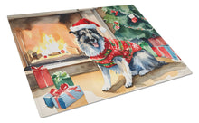 Load image into Gallery viewer, Norwegian Elkhound Cozy Christmas Glass Cutting Boards – Durable, Decorative Kitchen Art Large