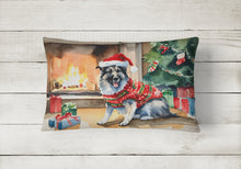 Load image into Gallery viewer, Norwegian Elkhound Cozy Christmas Throw Pillow