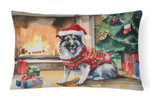 Load image into Gallery viewer, Norwegian Elkhound Cozy Christmas Throw Pillow