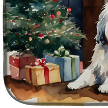 Load image into Gallery viewer, Old English Sheepdog Cozy Christmas Dish Drying Mat