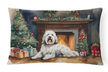 Load image into Gallery viewer, Old English Sheepdog Cozy Christmas Throw Pillow
