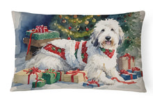 Load image into Gallery viewer, Old English Sheepdog Cozy Christmas Throw Pillow