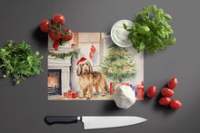 Load image into Gallery viewer, Otterhound Cozy Christmas Glass Cutting Boards – Durable, Decorative Kitchen Art Large