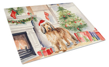 Load image into Gallery viewer, Otterhound Cozy Christmas Glass Cutting Boards – Durable, Decorative Kitchen Art Large