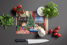 Load image into Gallery viewer, Pekingese Cozy Christmas Glass Cutting Boards – Durable, Decorative Kitchen Art Large