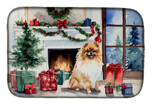 Load image into Gallery viewer, Pomeranian Cozy Christmas Dish Drying Mat