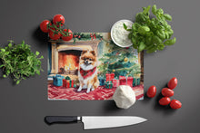 Load image into Gallery viewer, Pomeranian Cozy Christmas Glass Cutting Boards – Durable, Decorative Kitchen Art Large