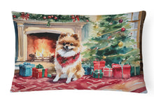 Load image into Gallery viewer, Pomeranian Cozy Christmas Throw Pillow