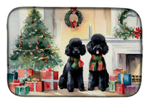 Load image into Gallery viewer, Poodle Cozy Christmas Dish Drying Mat
