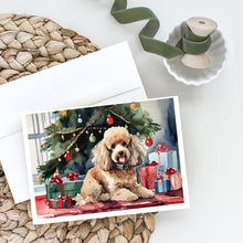 Load image into Gallery viewer, Poodle Cozy Christmas Greeting Cards - Blank Note Cards – 8-Pack of Artist-Designed Cards with Envelopes