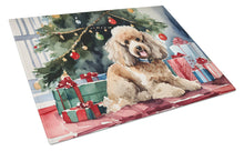 Load image into Gallery viewer, Poodle Cozy Christmas Glass Cutting Boards – Durable, Decorative Kitchen Art Large