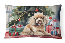 Load image into Gallery viewer, Poodle Cozy Christmas Throw Pillow