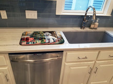 Load image into Gallery viewer, Poodle Cozy Christmas Dish Drying Mat