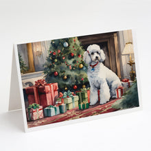 Load image into Gallery viewer, Poodle Cozy Christmas Greeting Cards - Blank Note Cards – 8-Pack of Artist-Designed Cards with Envelopes