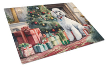 Load image into Gallery viewer, Poodle Cozy Christmas Glass Cutting Boards – Durable, Decorative Kitchen Art Large