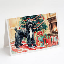 Load image into Gallery viewer, Portuguese Water Dog Cozy Christmas Greeting Cards - Blank Note Cards – 8-Pack of Artist-Designed Cards with Envelopes