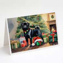 Load image into Gallery viewer, Pug Cozy Christmas Greeting Cards - Blank Note Cards – 8-Pack of Artist-Designed Cards with Envelopes