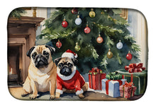 Load image into Gallery viewer, Pug Cozy Christmas Dish Drying Mat