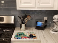 Load image into Gallery viewer, Puli Cozy Christmas Glass Cutting Boards – Durable, Decorative Kitchen Art Large