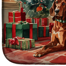 Load image into Gallery viewer, Redbone Coonhound Cozy Christmas Dish Drying Mat