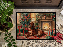Load image into Gallery viewer, Redbone Coonhound Cozy Christmas Doormat-24x36 Indoor / Outdoor Rug | Made in USA