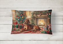 Load image into Gallery viewer, Redbone Coonhound Cozy Christmas Throw Pillow