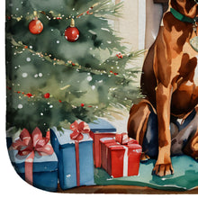 Load image into Gallery viewer, Rhodesian Ridgeback Cozy Christmas Dish Drying Mat