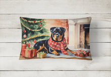 Load image into Gallery viewer, Rottweiler Cozy Christmas Throw Pillow
