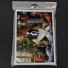 Load image into Gallery viewer, Saint Bernard Cozy Christmas Greeting Cards - Blank Note Cards – 8-Pack of Artist-Designed Cards with Envelopes