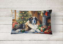 Load image into Gallery viewer, Saint Bernard Cozy Christmas Throw Pillow