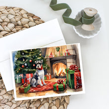 Load image into Gallery viewer, Schnauzer Cozy Christmas Greeting Cards - Blank Note Cards – 8-Pack of Artist-Designed Cards with Envelopes