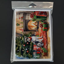 Load image into Gallery viewer, Schnauzer Cozy Christmas Greeting Cards - Blank Note Cards – 8-Pack of Artist-Designed Cards with Envelopes