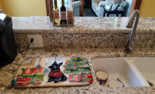 Load image into Gallery viewer, Scottish Terrier Cozy Christmas Dish Drying Mat
