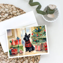 Load image into Gallery viewer, Scottish Terrier Cozy Christmas Greeting Cards - Blank Note Cards – 8-Pack of Artist-Designed Cards with Envelopes