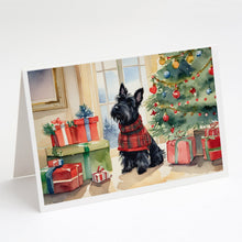Load image into Gallery viewer, Scottish Terrier Cozy Christmas Greeting Cards - Blank Note Cards – 8-Pack of Artist-Designed Cards with Envelopes