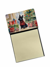 Load image into Gallery viewer, Scottish Terrier Cozy Christmas Sticky Note Holder- Refiilable Desk Accessory Note Pad